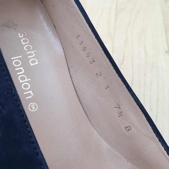 Sacha London Navy Suede Pump Heels - Picture 7 of 8